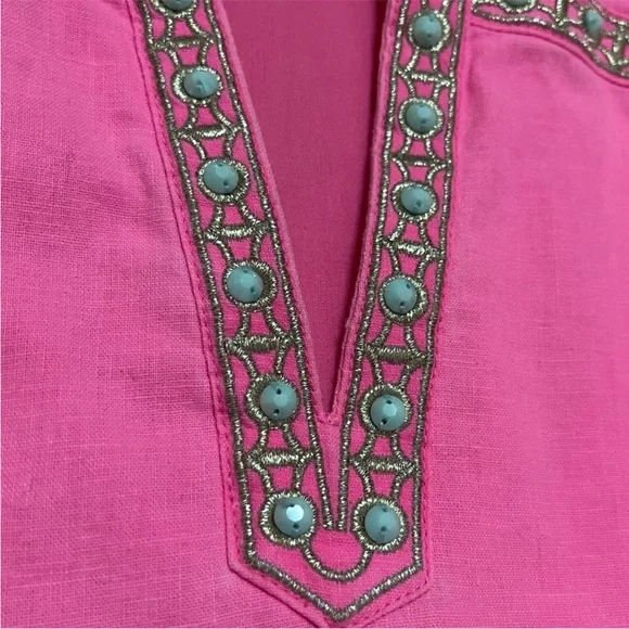 Vineyard Vines EUC Pink Shift Dress Size 10 - Picture 4 of 6